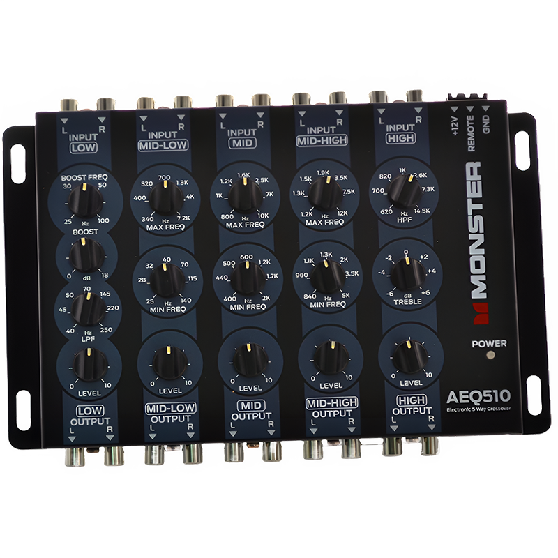 Monster AEQ510 5-Way Electronic Crossover + Line Driver Monster AEQ510 5-Way Electronic Crossover + Line Driver