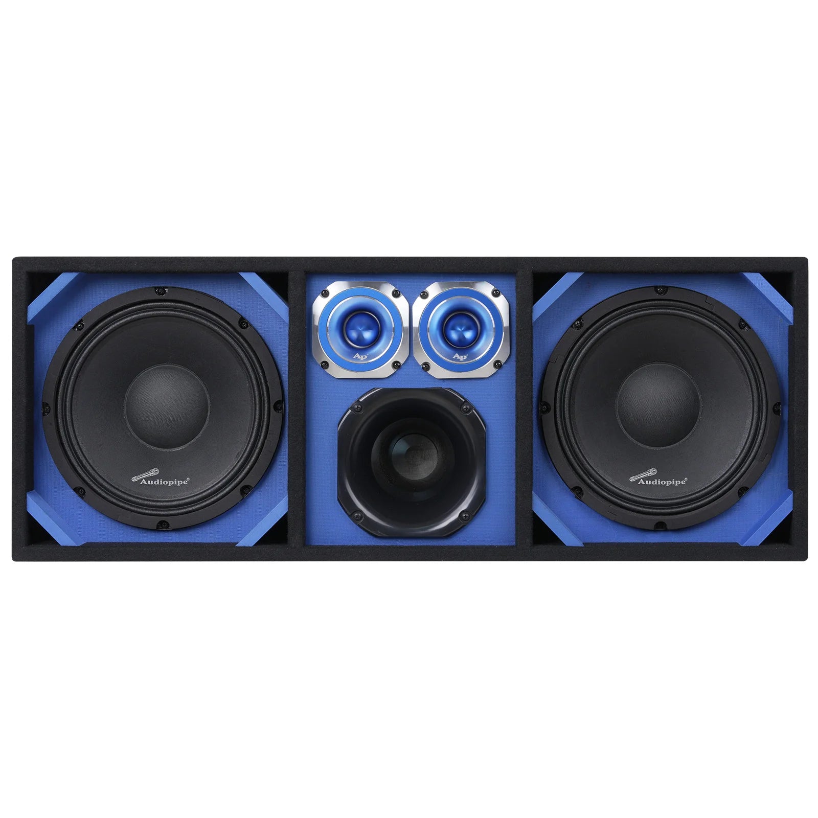 Audiopipe AP-CHU-1028BLU High Powered 10" Vented Chuchero Enclosure
