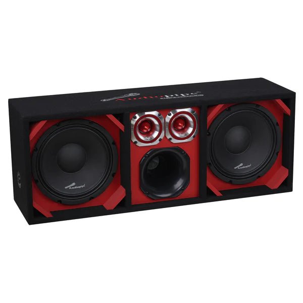 Audiopipe AP-CHU-1028RED High Powered Vented Enclosure