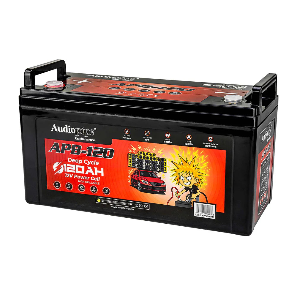 Audiopipe APB-120 Deep Cycle 120AH 12V  Power Cell Battery