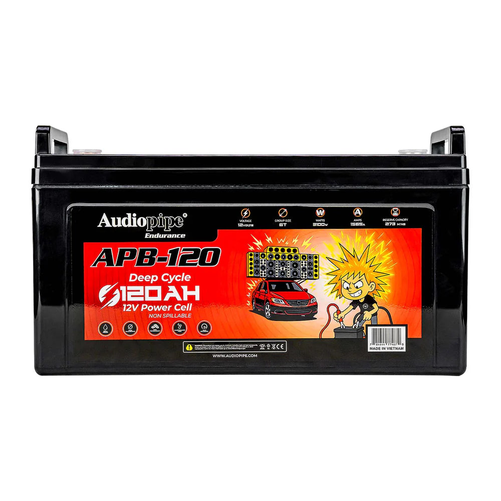 Audiopipe APB-120 Deep Cycle 120AH 12V  Power Cell Battery