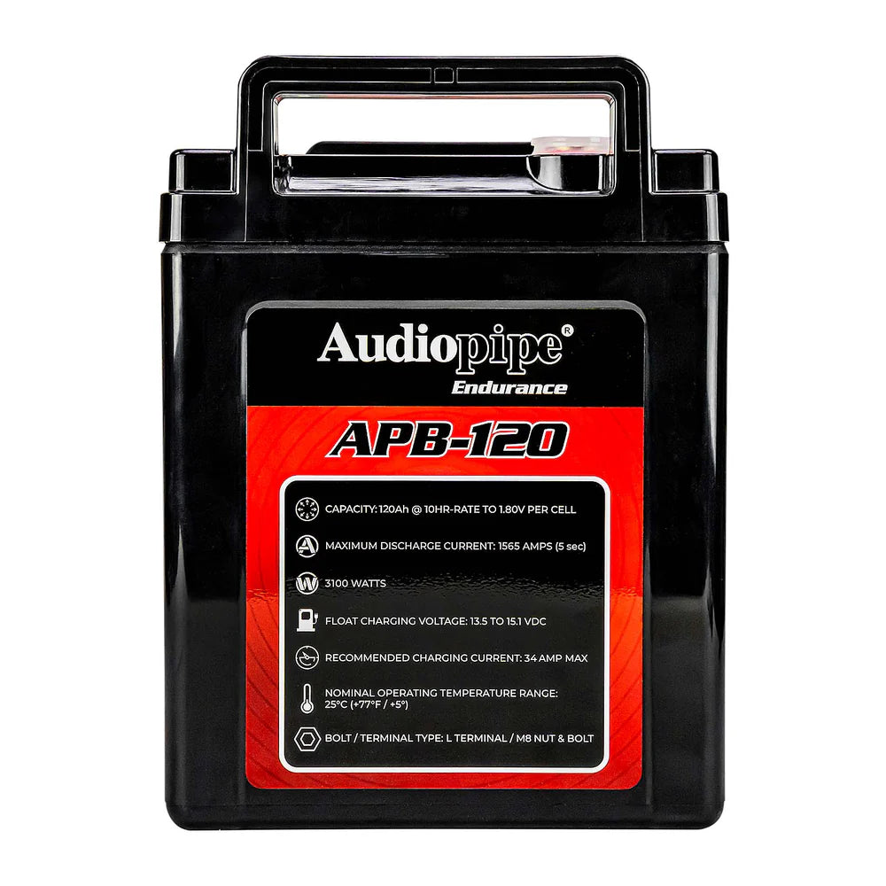 Audiopipe APB-120 Deep Cycle 120AH 12V  Power Cell Battery