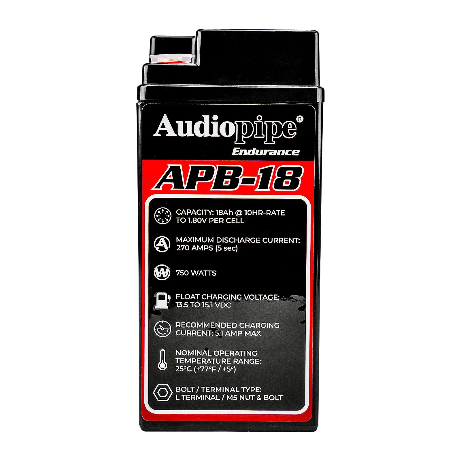 Audiopipe APB-18 Deep Cycle 18AH 12V Power Cell Battery