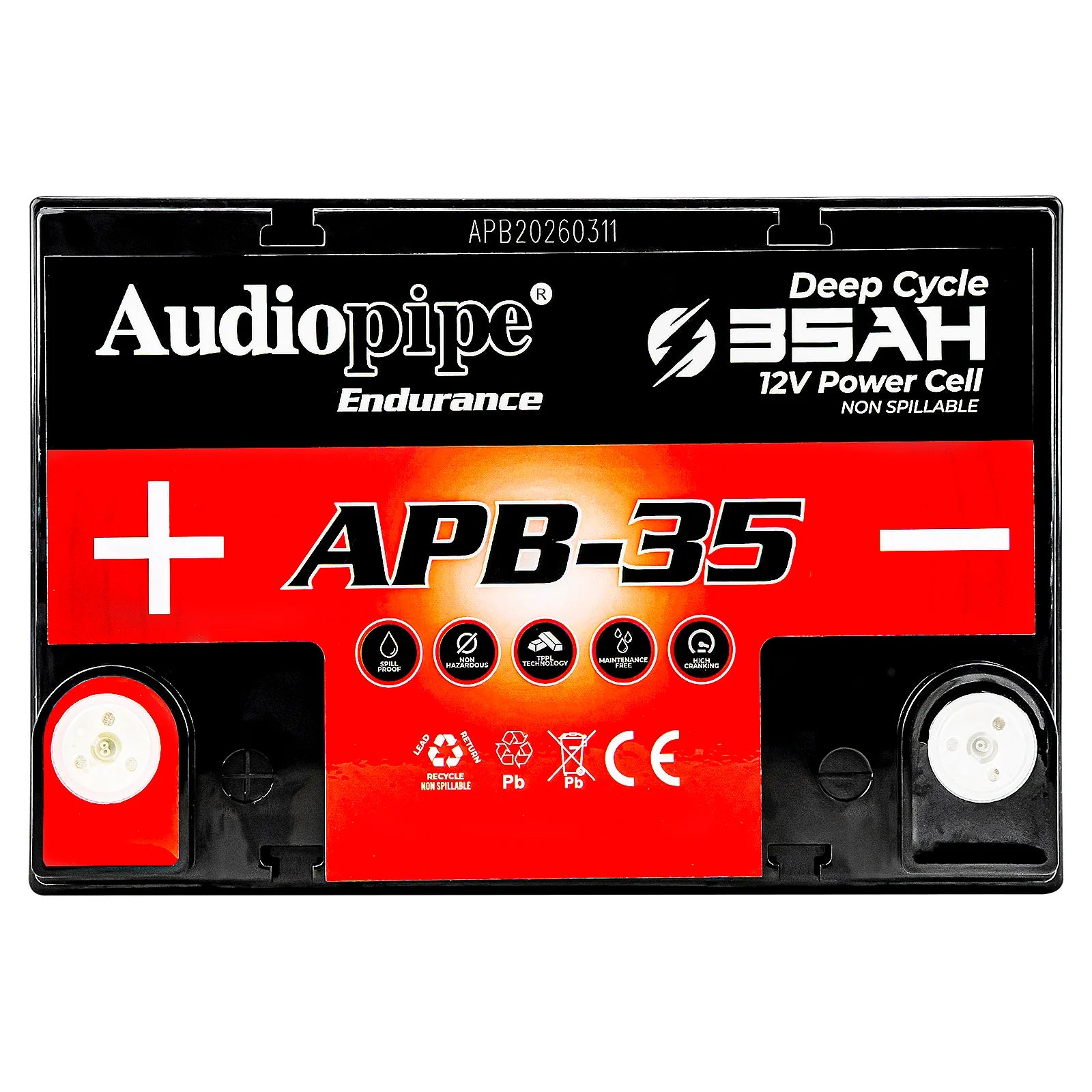 Audiopipe APB-35 Deep Cycle 35AH 12V Power Cell Battery