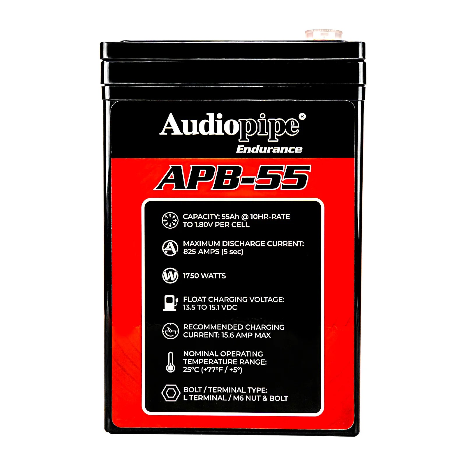 Audiopipe APB-55 Deep Cycle 55AH 12V Power Cell Battery