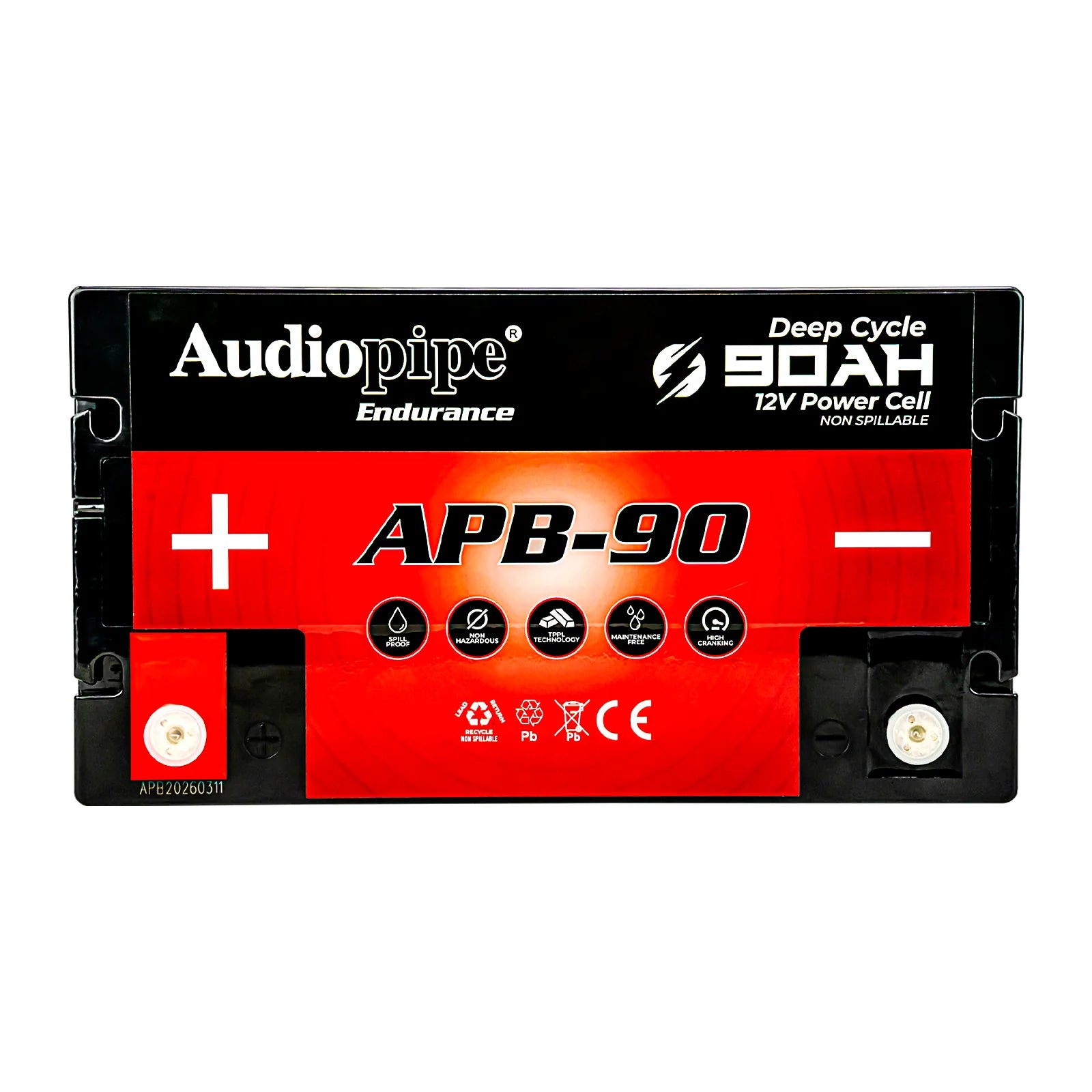 Audiopipe APB-90 Deep Cycle 90AH 12V Power Cell Battery