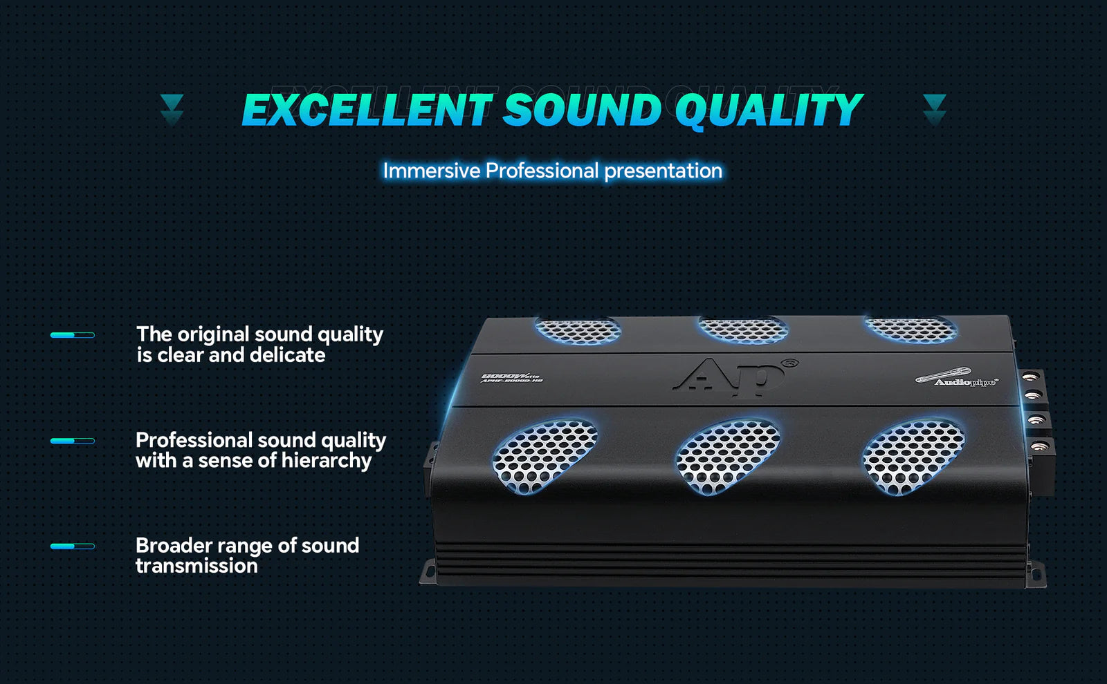 Audiopipe APHF-8000D-H2 | 8000 Watts Full Range Monoblock Amplifier 2-Ohm