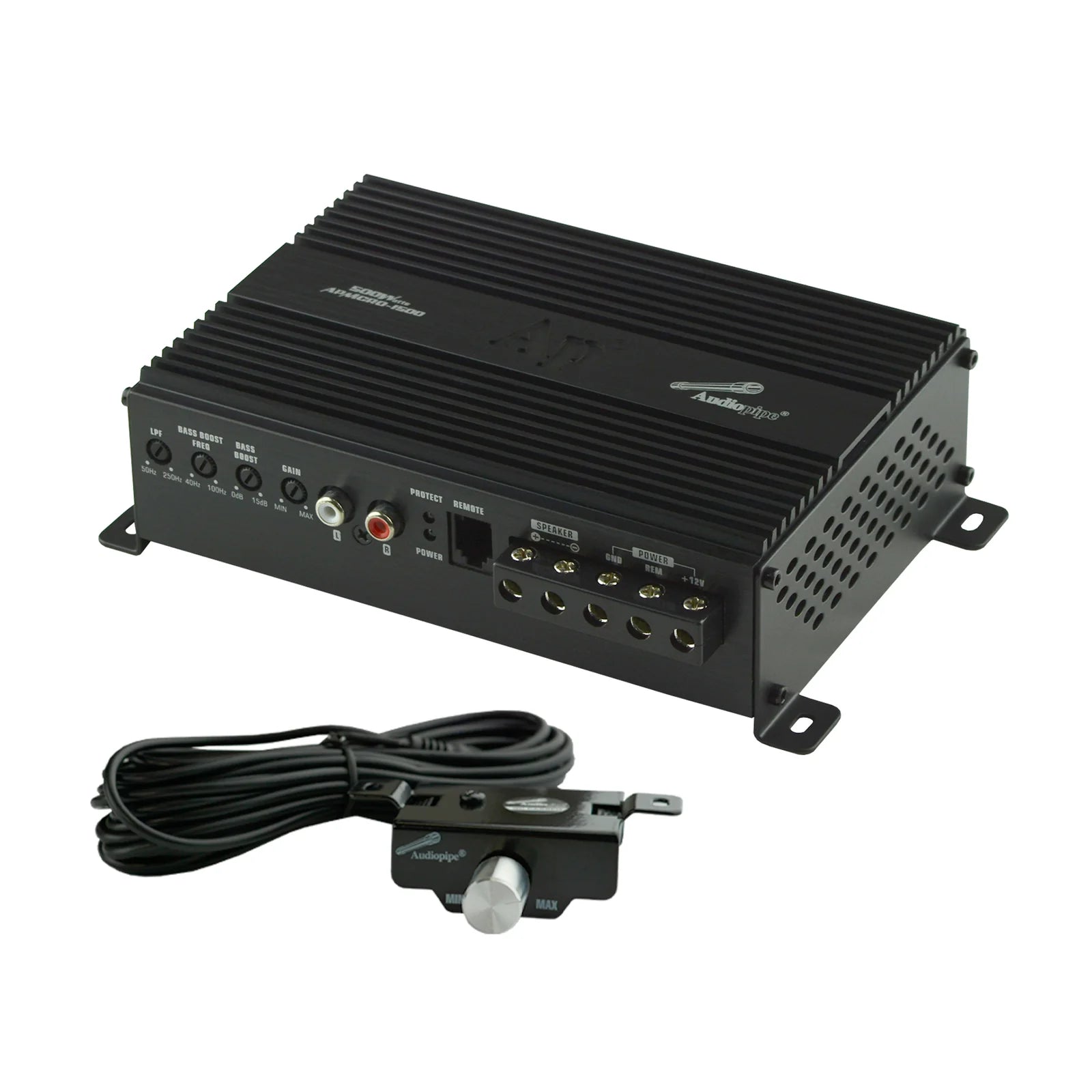 Audiopipe APSB-12112PX Single 12" 500W RMS Bass Package w/ Amp, Wires & Box