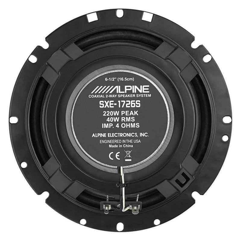 Alpine SXE-1726S 6.5" Coaxial Speakers (Pair)