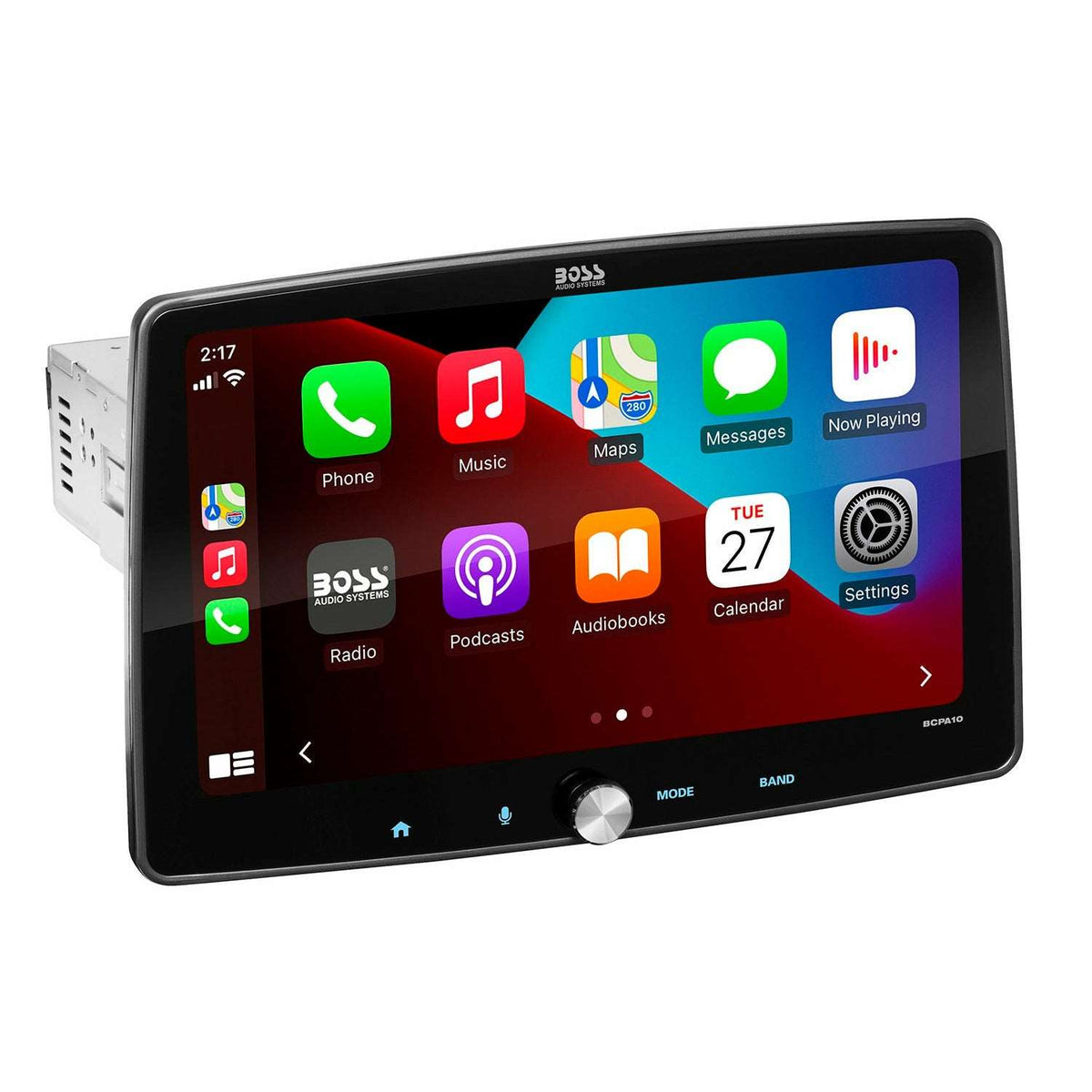 Boss Type Panel Boss BCPA10 10.1” Single-Din Floating Display Multimedia Mech-Less Rec