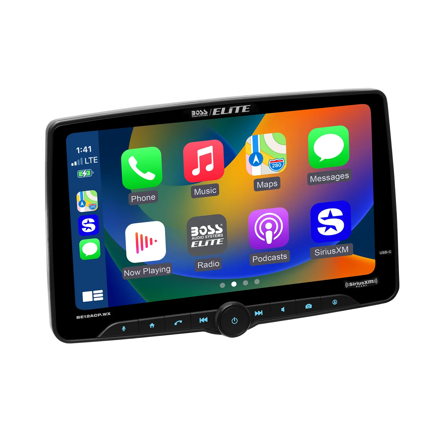Boss Elite BE12ACP.WXC 12" Single Din Wireless w/ Wireless Apple Carplay/Android Auto XM Ready + Camera