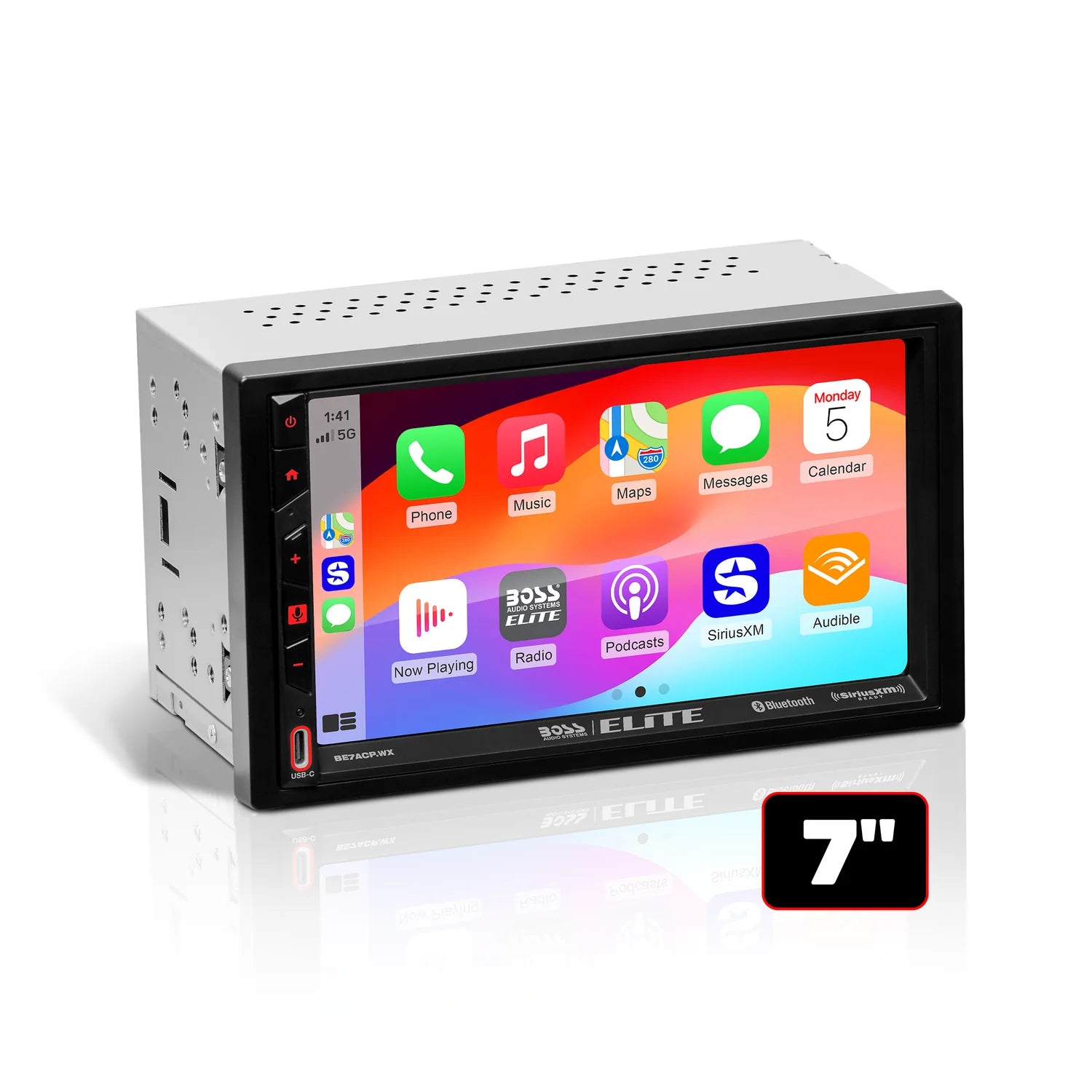 Boss Elite BE7ACP.WX 7" Double Din Touchscreen w/ Wireless Apple Carplay/Android Auto XM Ready