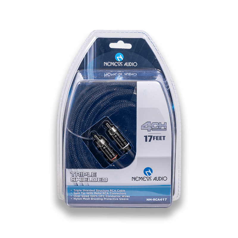 Nemesis Audio NM-RCA417 – 17ft 4CH Triple Shielded RCA Cable