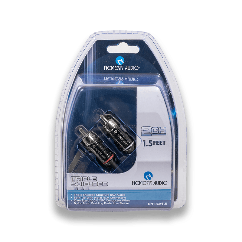 Nemesis Audio NM-RCA1.5 | 1.5ft 2CH Triple Shielded RCA Cable