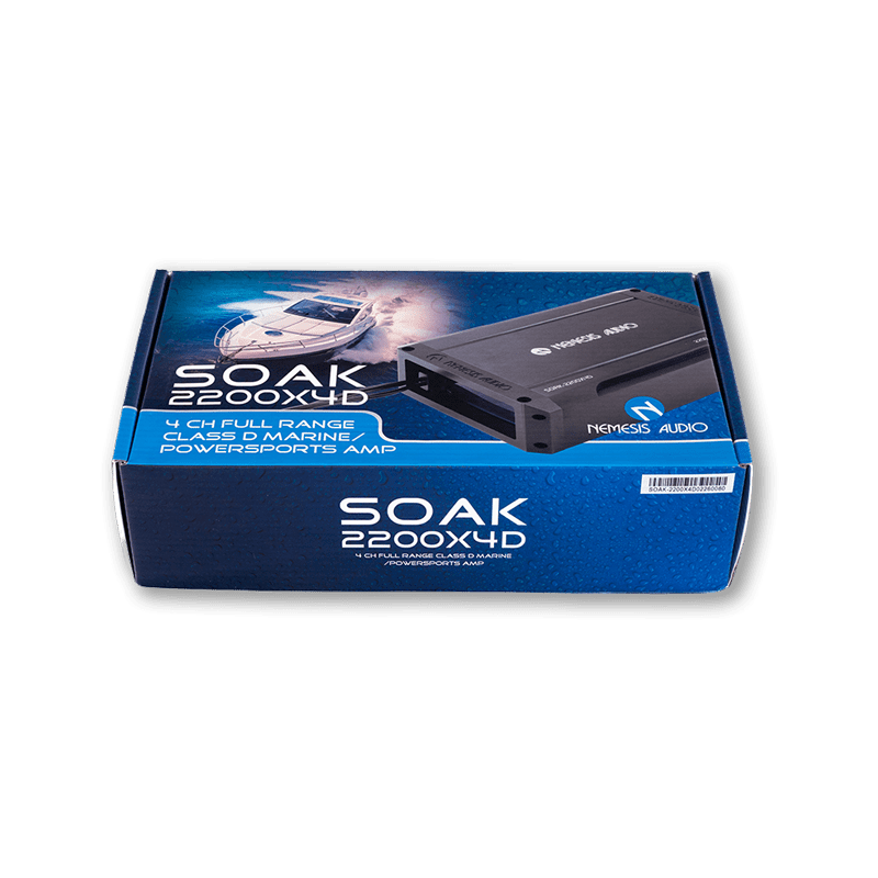 Nemesis Audio SOAK-2200X4D 1100W RMS 4-Channel Marine Amplifier