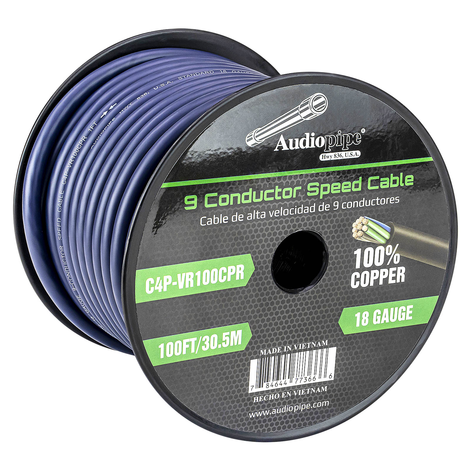Audiopipe C4P-VR100CPR 9 Conductor Speed Cable