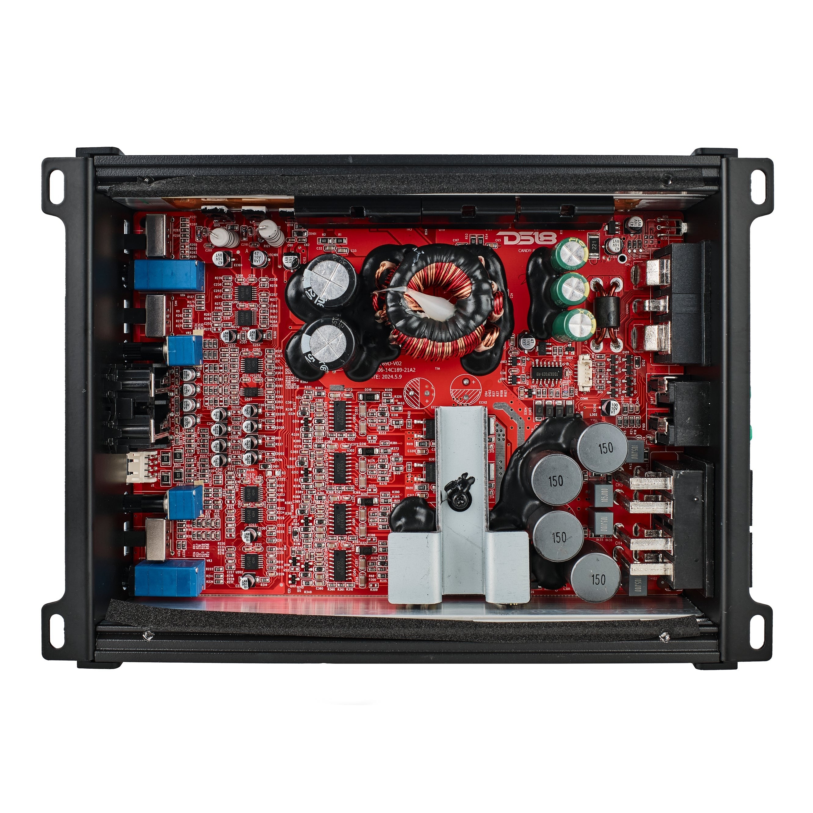 DS18 CANDY-X4B CANDY Compact Full-Range Class D 4-Channel Amplifier 1600 Watts