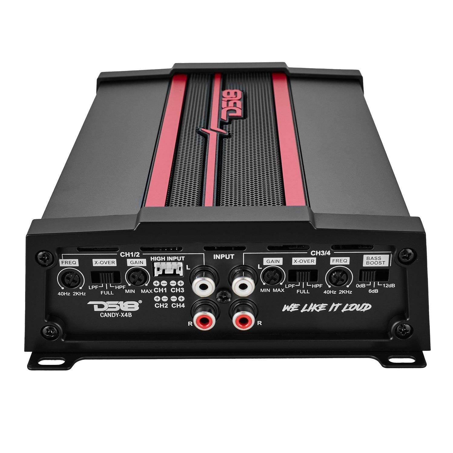 DS18 CANDY-X4B CANDY Compact Full-Range Class D 4-Channel Amplifier 1600 Watts