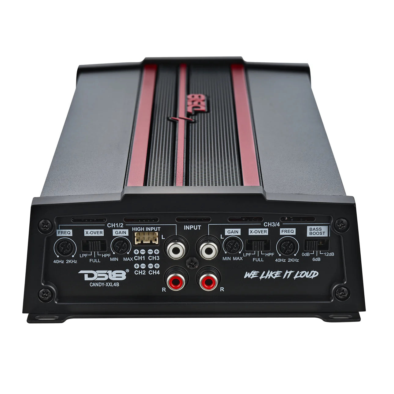 DS18 CANDY-XXL4B Compact Full-Range Class D 4-Channel Amplifier 880W