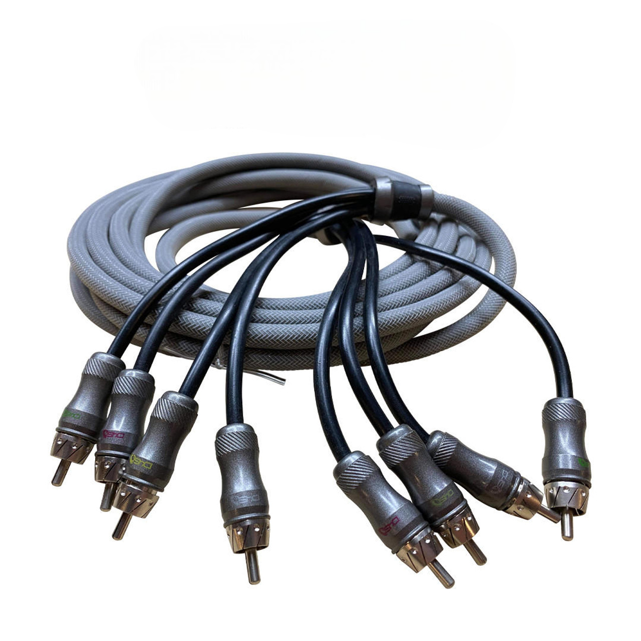DOWN4SOUND 10 FT 4-CHANNEL TWISTED PAIR RCA INTERCONNECT CABLE