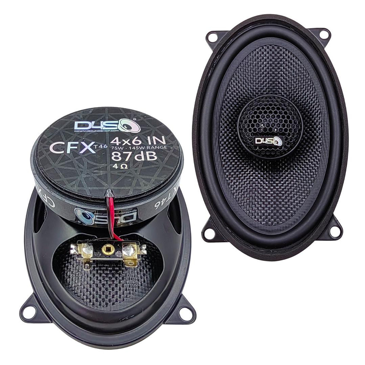 Down4Sound CFXT46 4"x6" 145W RMS Coaxial Speakers (Pair)