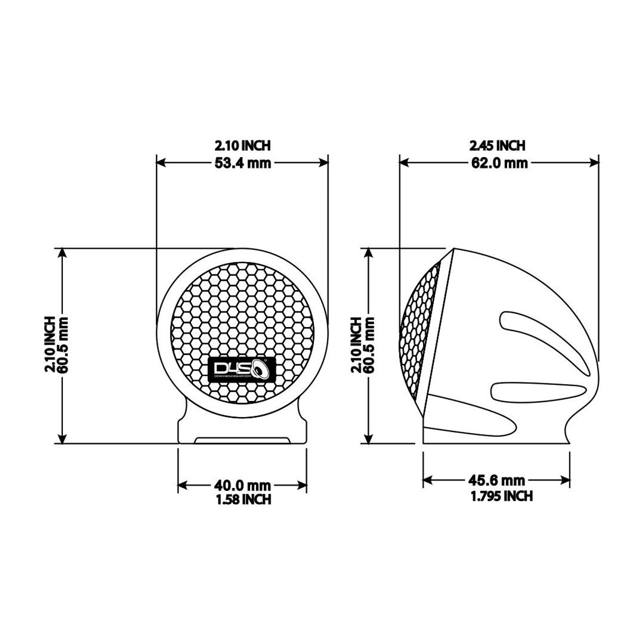 Down4sound D4S DW1 - Fine SILK Dome Tweeter + PODS - 80W RMS - 4 OHM (