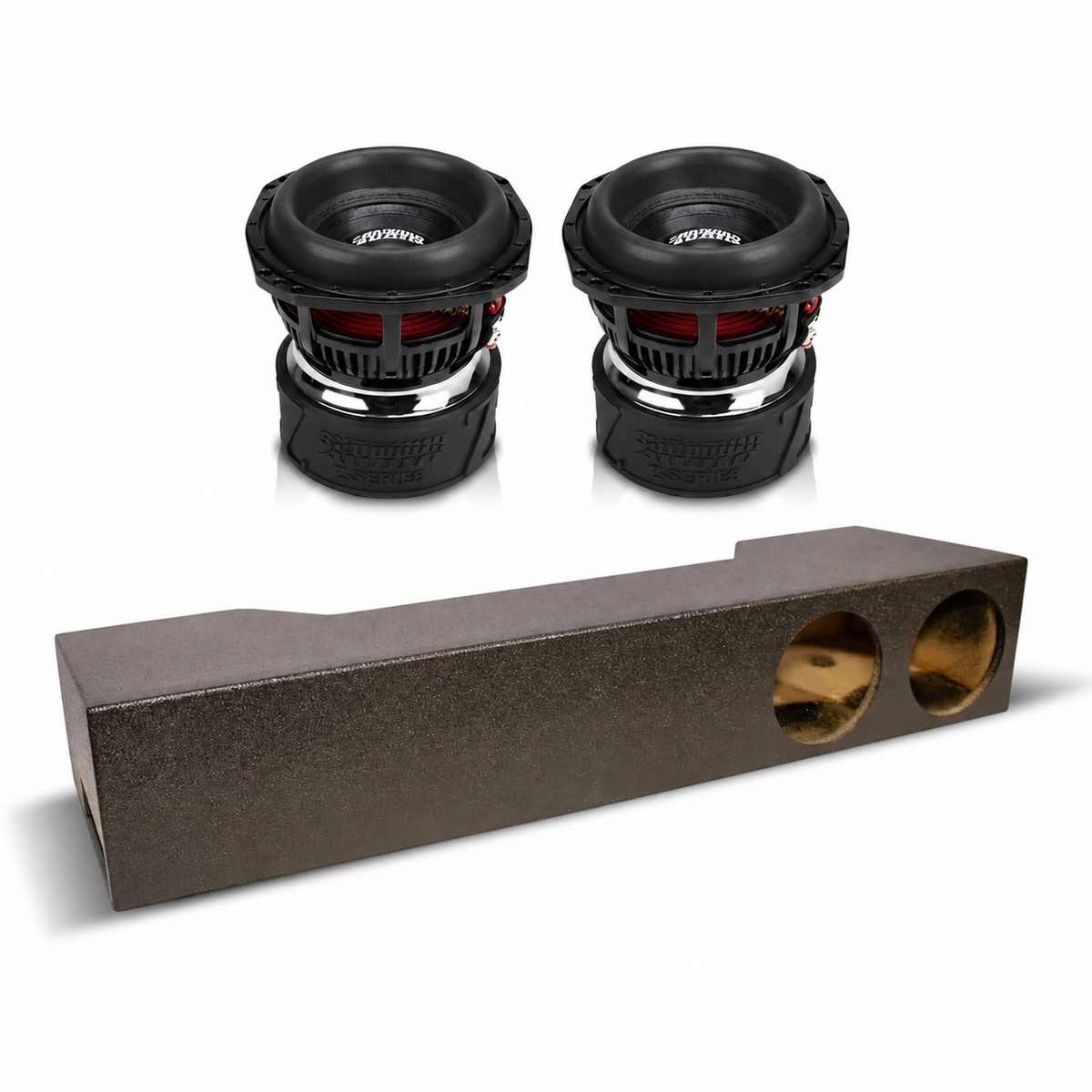(2) Sundown Audio Z8 & Dodge Crew Cab 19-26 Dual 8" Subwoofer Box Combo