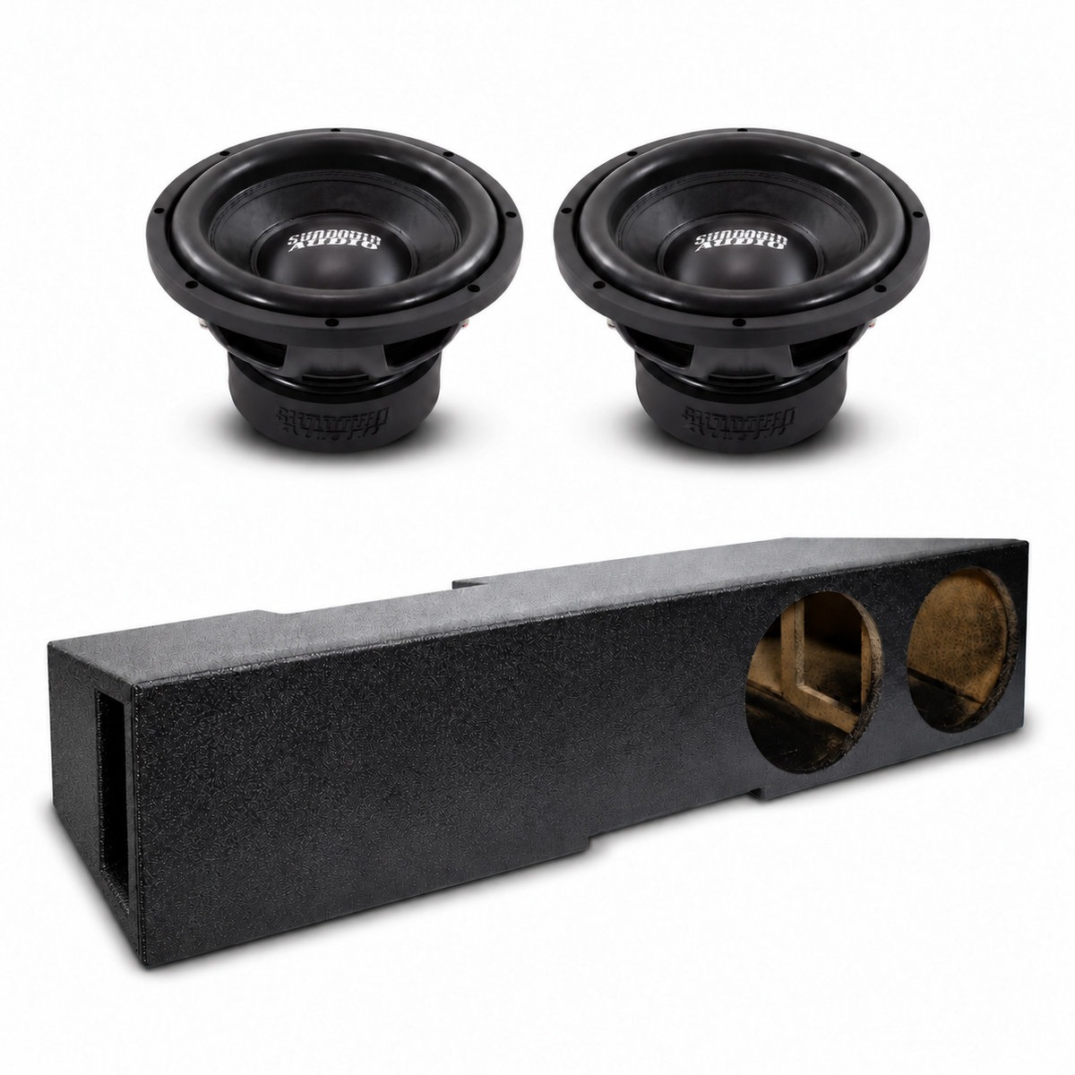 (2) Sundown Audio E10 v4 & Chevy Crew Cab 19-25 Dual 10" Subwoofer Box Combo
