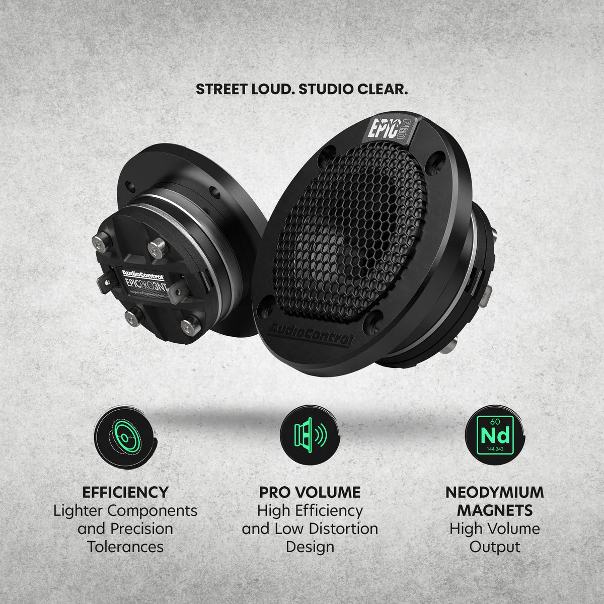 AudioControl EPICPRO3NT 3" 140W RMS Neodymium Tweeters (Pair)