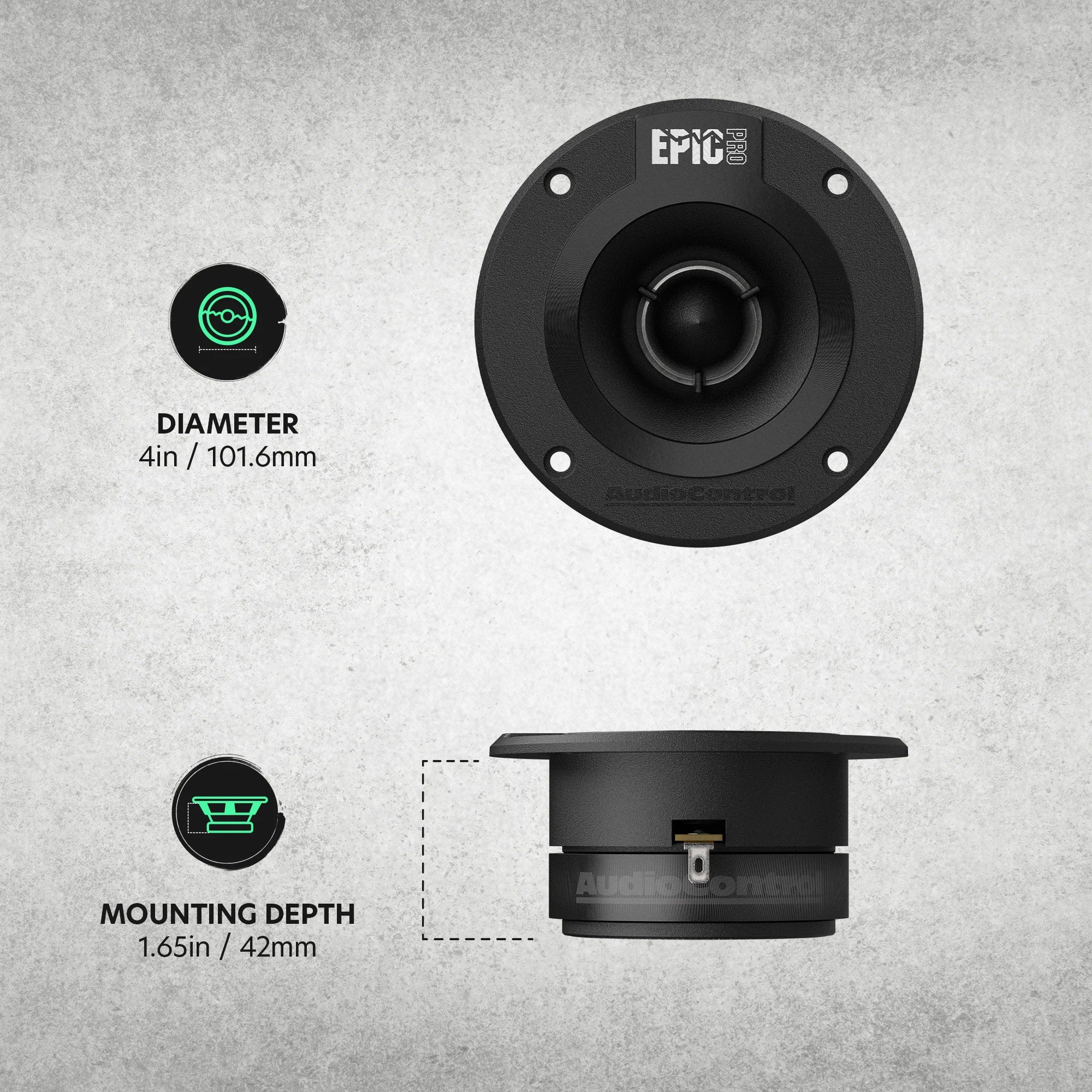 AudioControl EPICPRO4T 4" 80W RMS Bullet Tweeters (Pair)