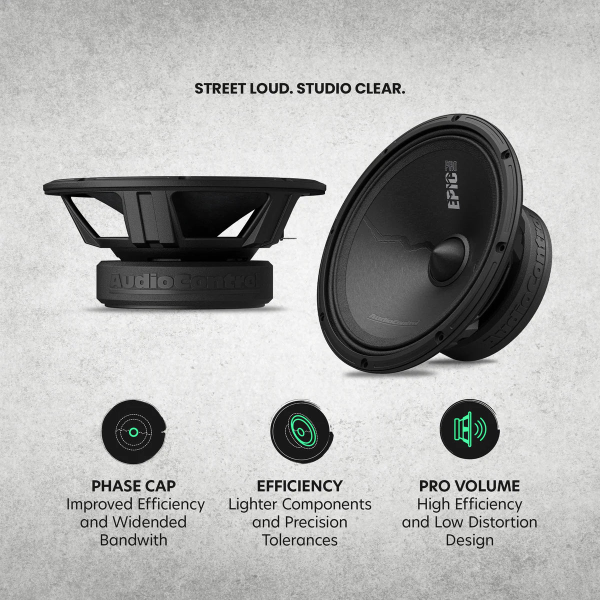 AudioControl EPICPRO8X 8" Midrange Speakers (Pair)