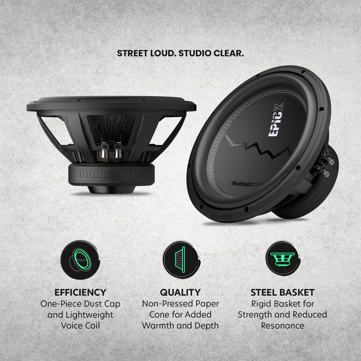 AudioControl EPICX 12 | 12" 500W RMS Subwoofer DVC