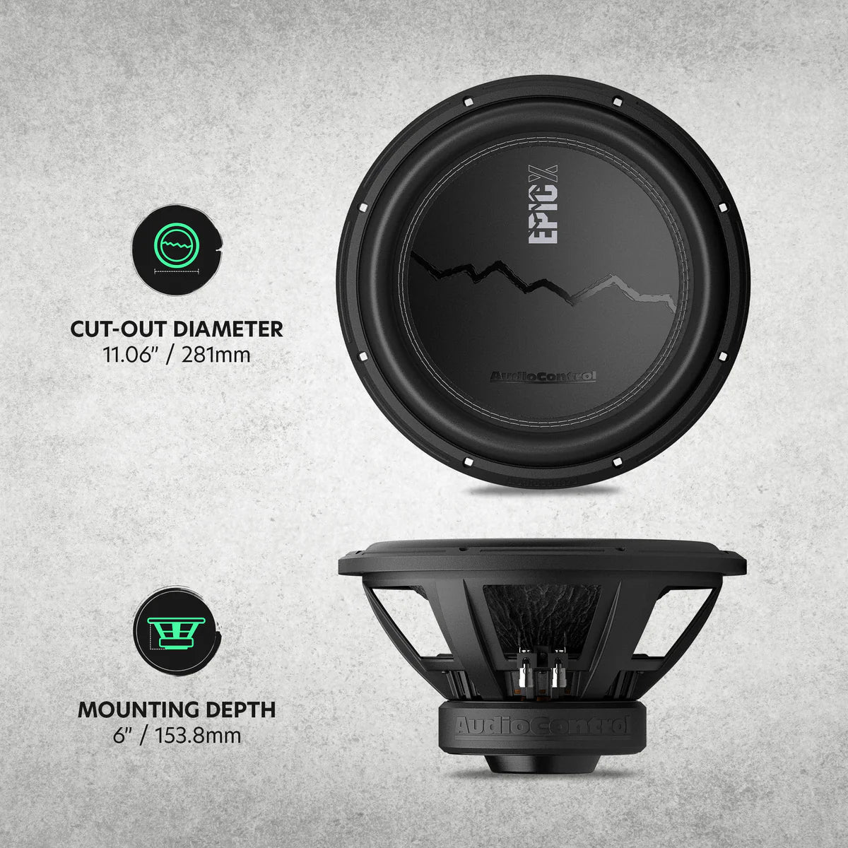 AudioControl EPICX 12 | 12" 500W RMS Subwoofer DVC