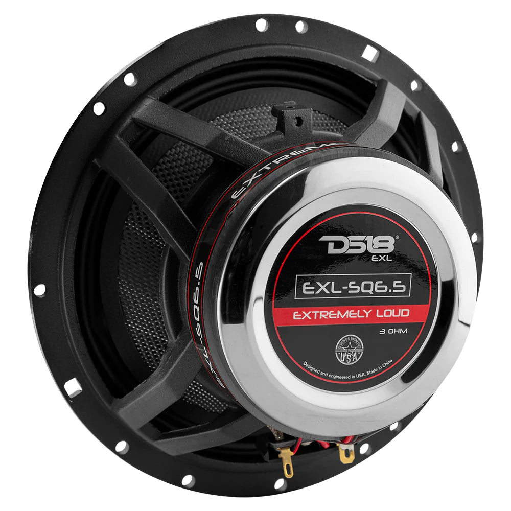 DS18 EXL-SQ6.5 6.5" 2-Way Coaxial Speaker with Fiber Glass Cone 120 Watts 3-Ohm (Pair)