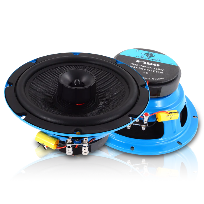 Galeforce F1-80 8" 120W Marine Midrange Speakers with Built-in Horn (Pair)