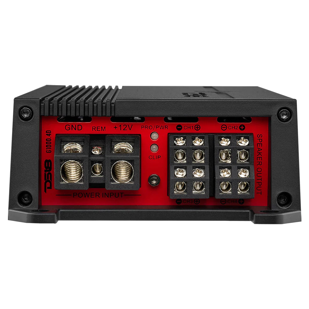 DS18 G1000.4 Full-Range Class D 4-Channel Amplifier 4 x 90 Watts Rms @ 4-ohm