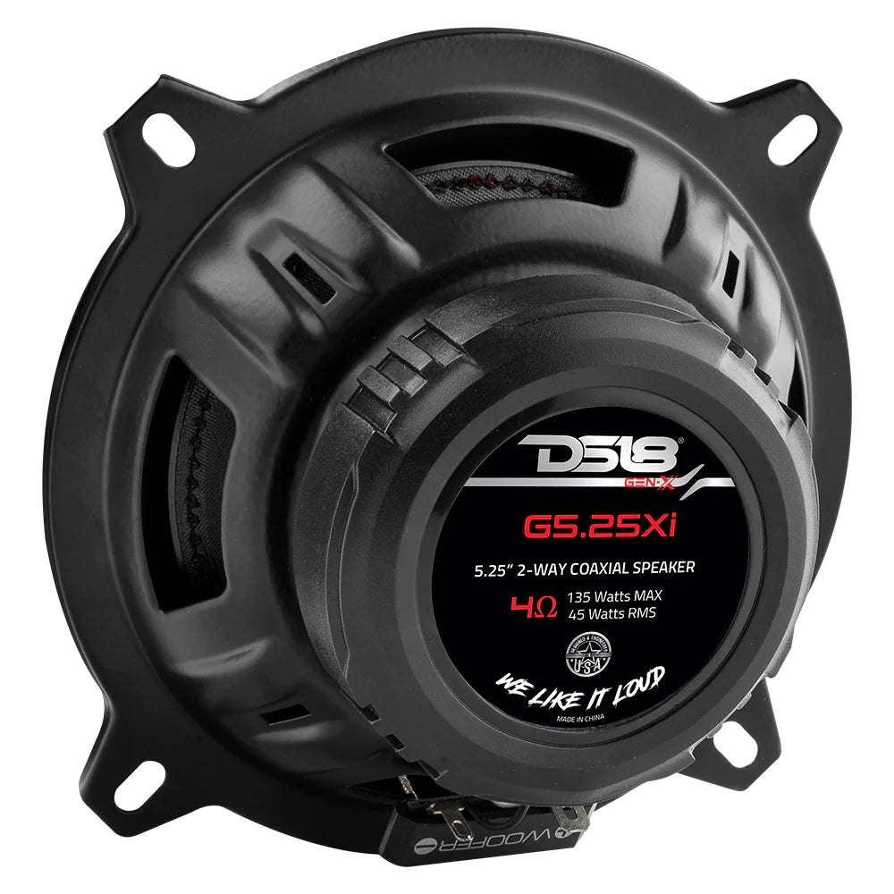 DS18 G5.25XI 5.25" 2-Way Coaxial Car Speakers 45 Watts 4-Ohm (Pair)