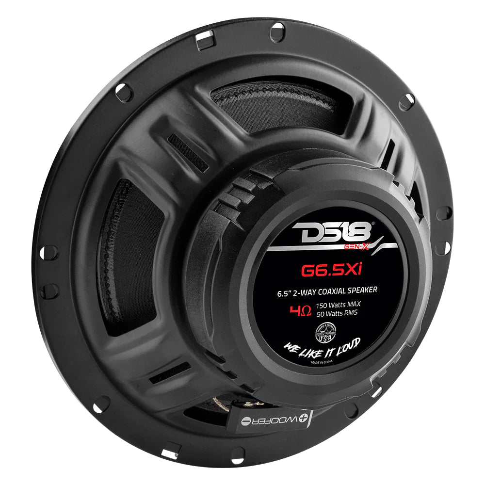 DS18 G6.5XI 6.5" 2-Way Coaxial Car Speakers 50 Watts 4-Ohm (Pair)