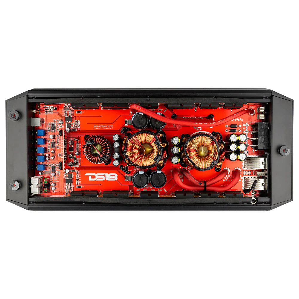 DS18 GEN-X4500.1D Class D 1-Channel Monoblock Car Amplifier 1500 Watts @ 1-Ohm