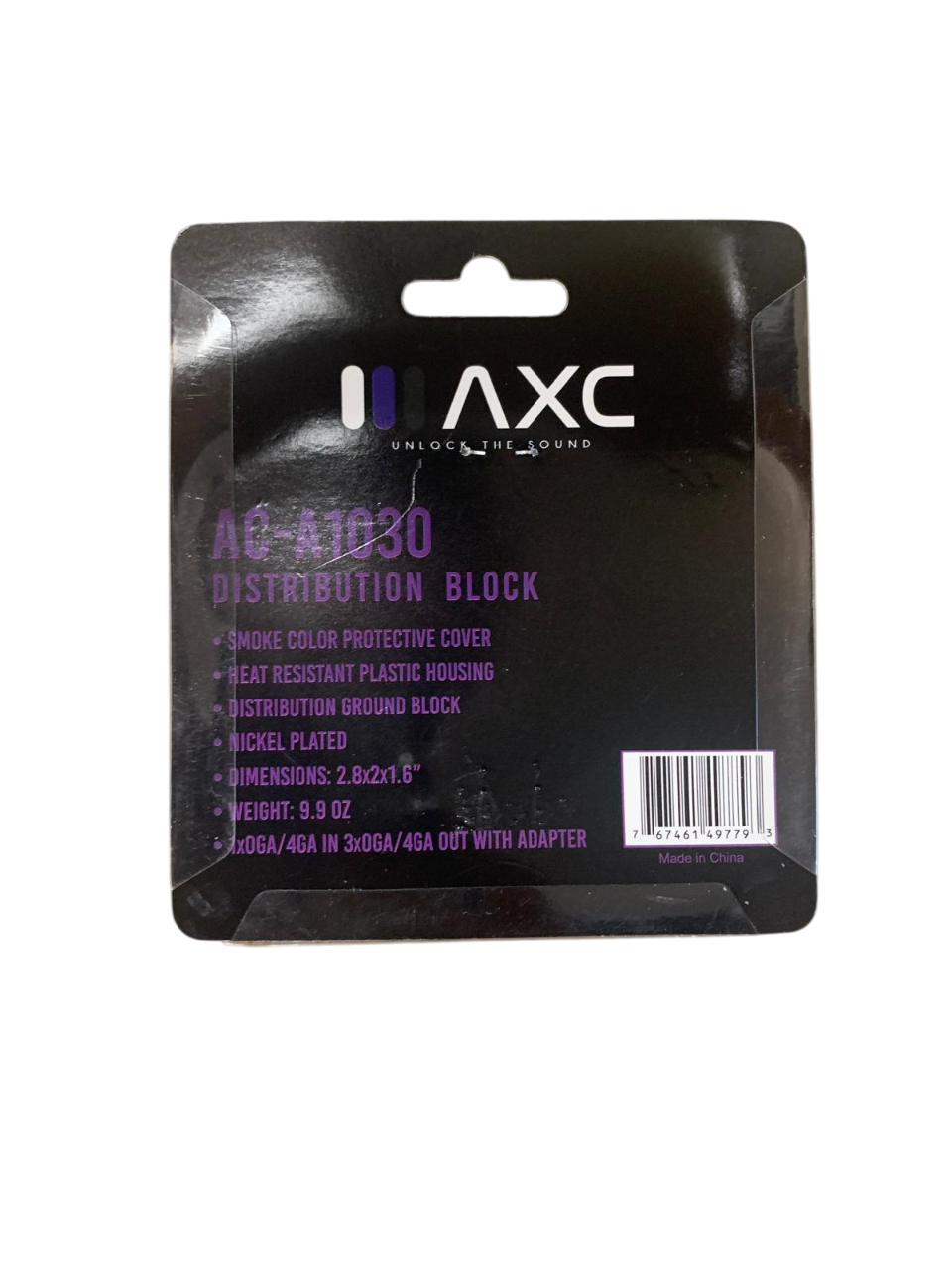 Audio Code AC-1030 Distribution Block (1) 0G/4G In (3) 0G/4G Out