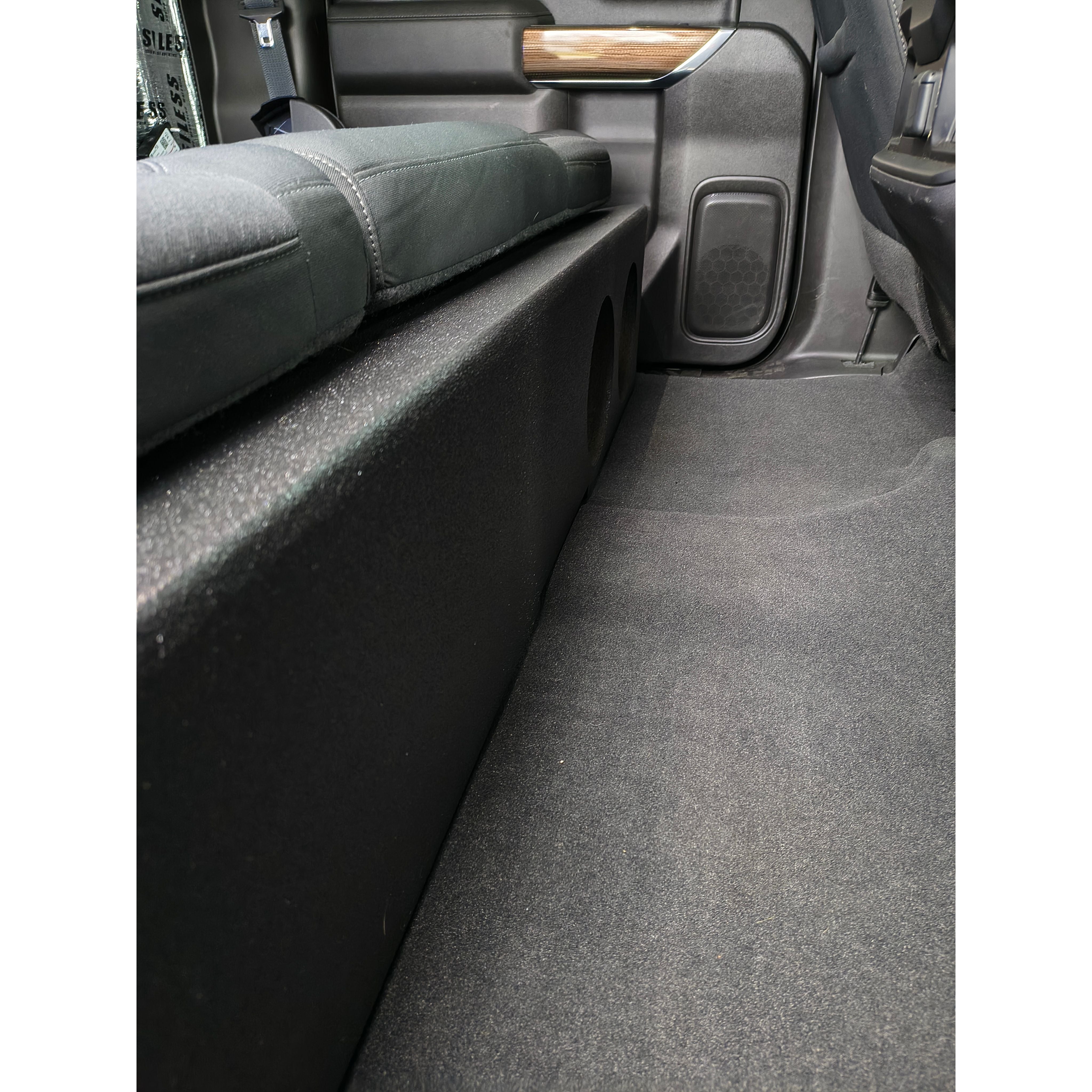Dual 8" Chevy/GMC 19-26 Crew Cab Subwoofer Box (Fits Sundown X8 v4) With Rounded Corner