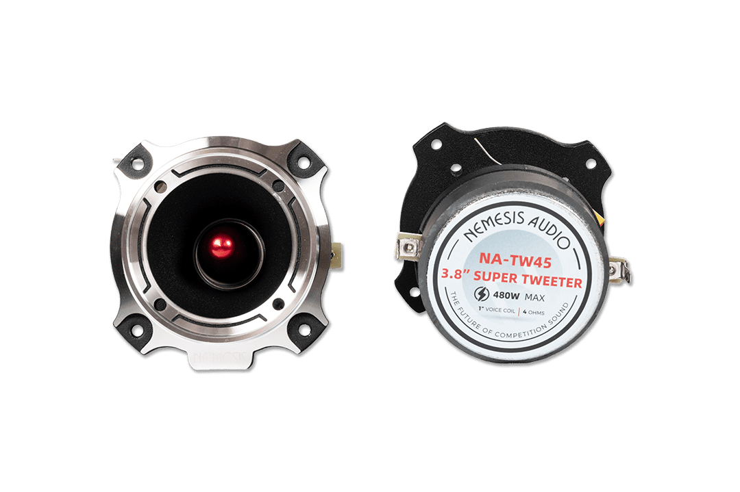Nemesis Audio NA-TW45 3.75" 200W Pro Aluminum Super Bullet Tweeters with Capacitor Crossover (Pair)