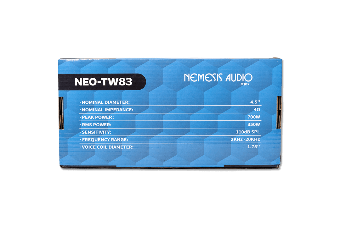 Nemesis Audio NEO-TW83 4.5″ 350W RMS Neodymium Super Tweeters 350W (Pair)