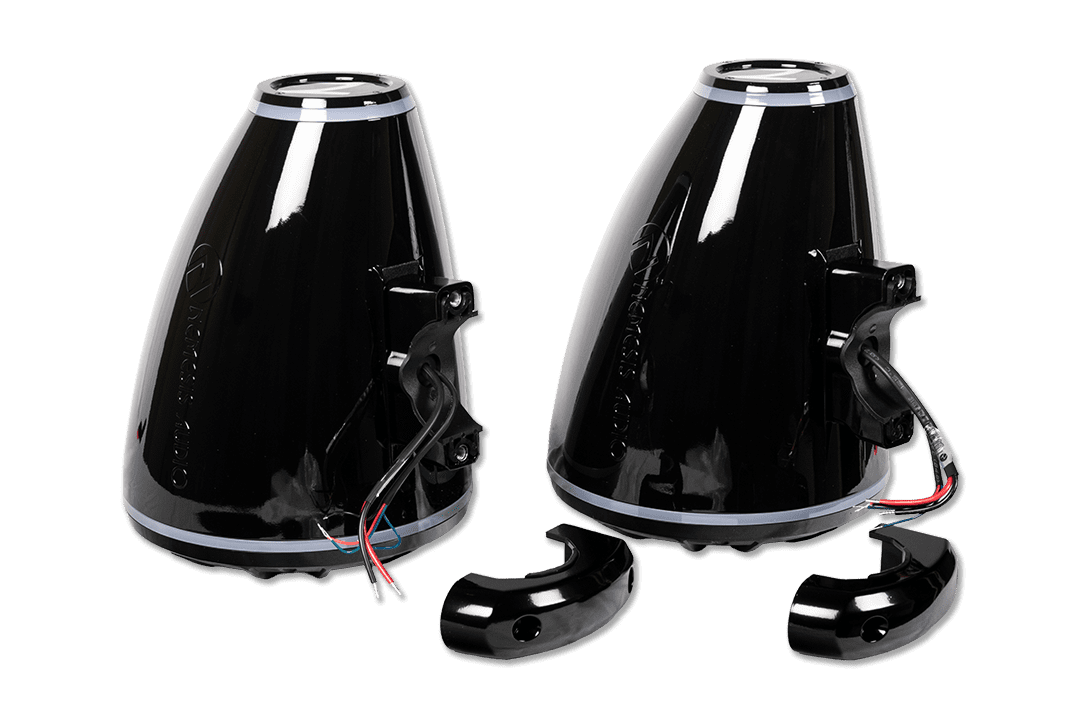 Nemesis Audio WAKE-8 8″ Marine Tower Speakers 500W RMS w/ RGB Lighting & Horn Loaded Drivers
