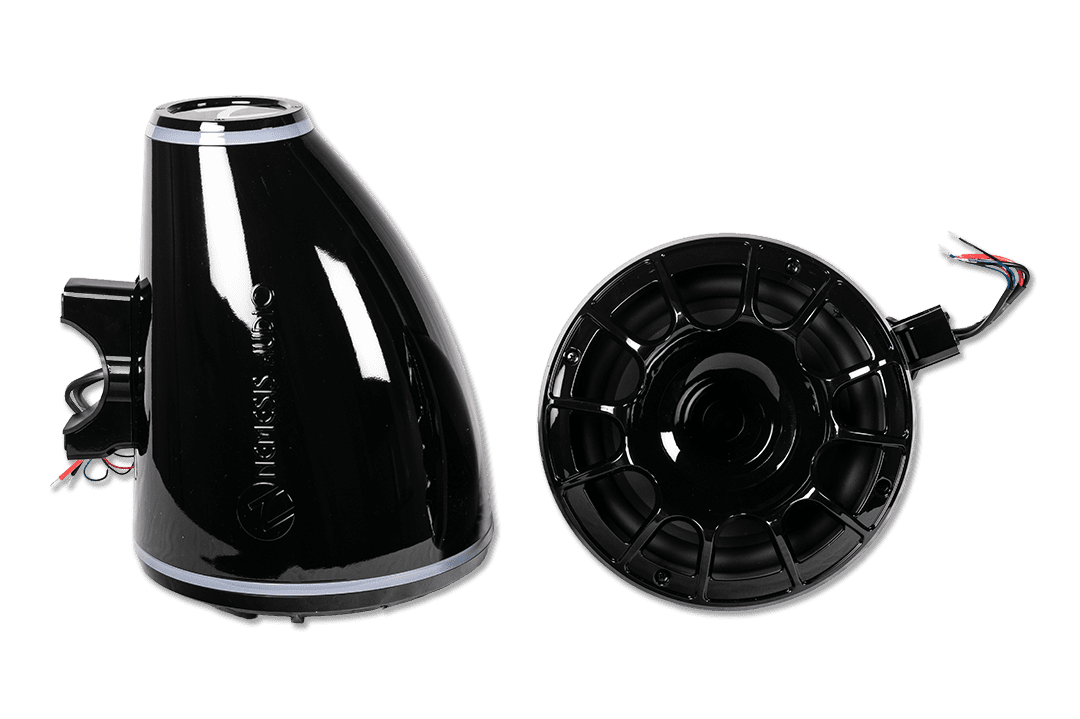 Nemesis Audio WAKE-8 8″ Marine Tower Speakers 500W RMS w/ RGB Lighting & Horn Loaded Drivers