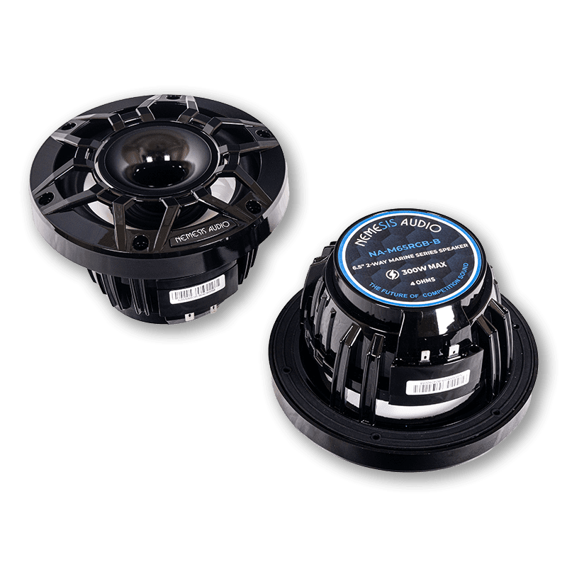 Nemesis Audio NA-M65RGB 6.5" 150W RMS 2-Way Marine Speakers w/ RGB LED (Pair)