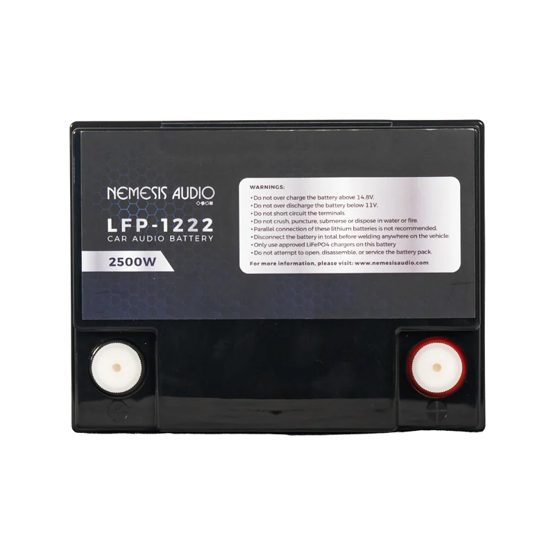 Nemesis Audio LFP-1222 | 12V 22Ah LiFePO4 Car Audio Battery