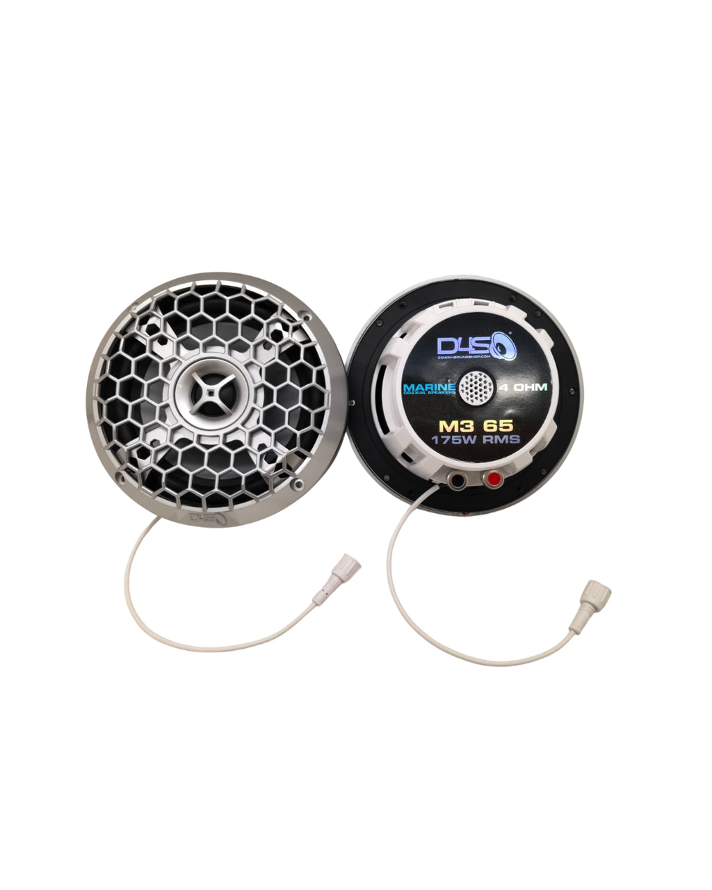 Down4Sound M3 65 | 6.5" 175W RMS Marine RGB LED Coaxial Speakers (Pair)