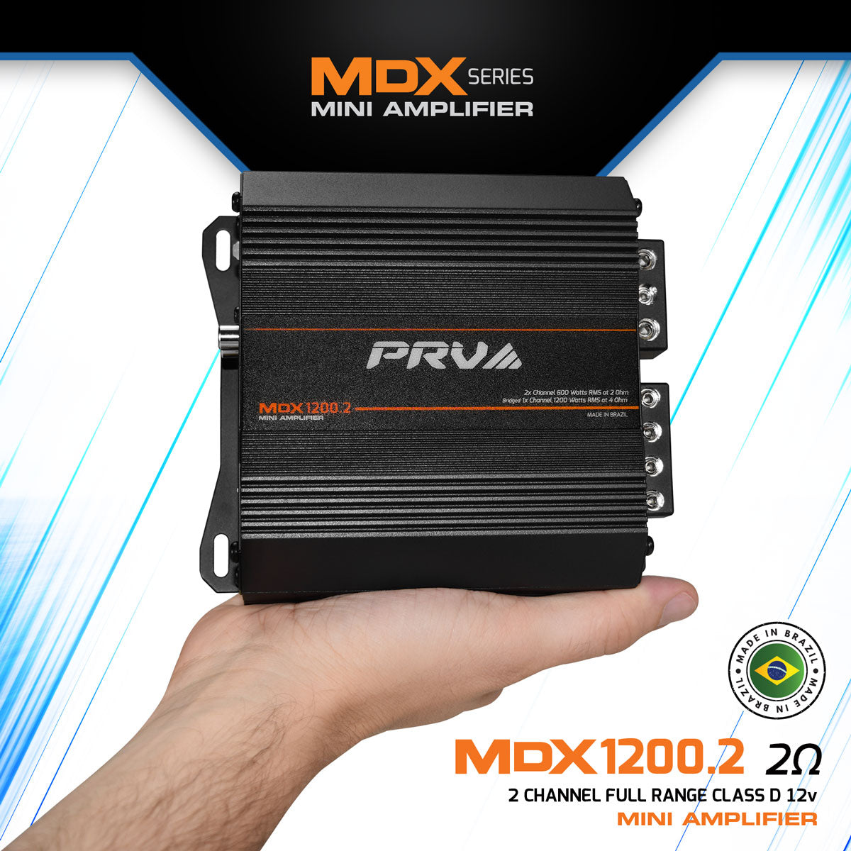 PRV Audio MDX1200.2 | 2-Channel Full Range Amplifier 2-Ohm
