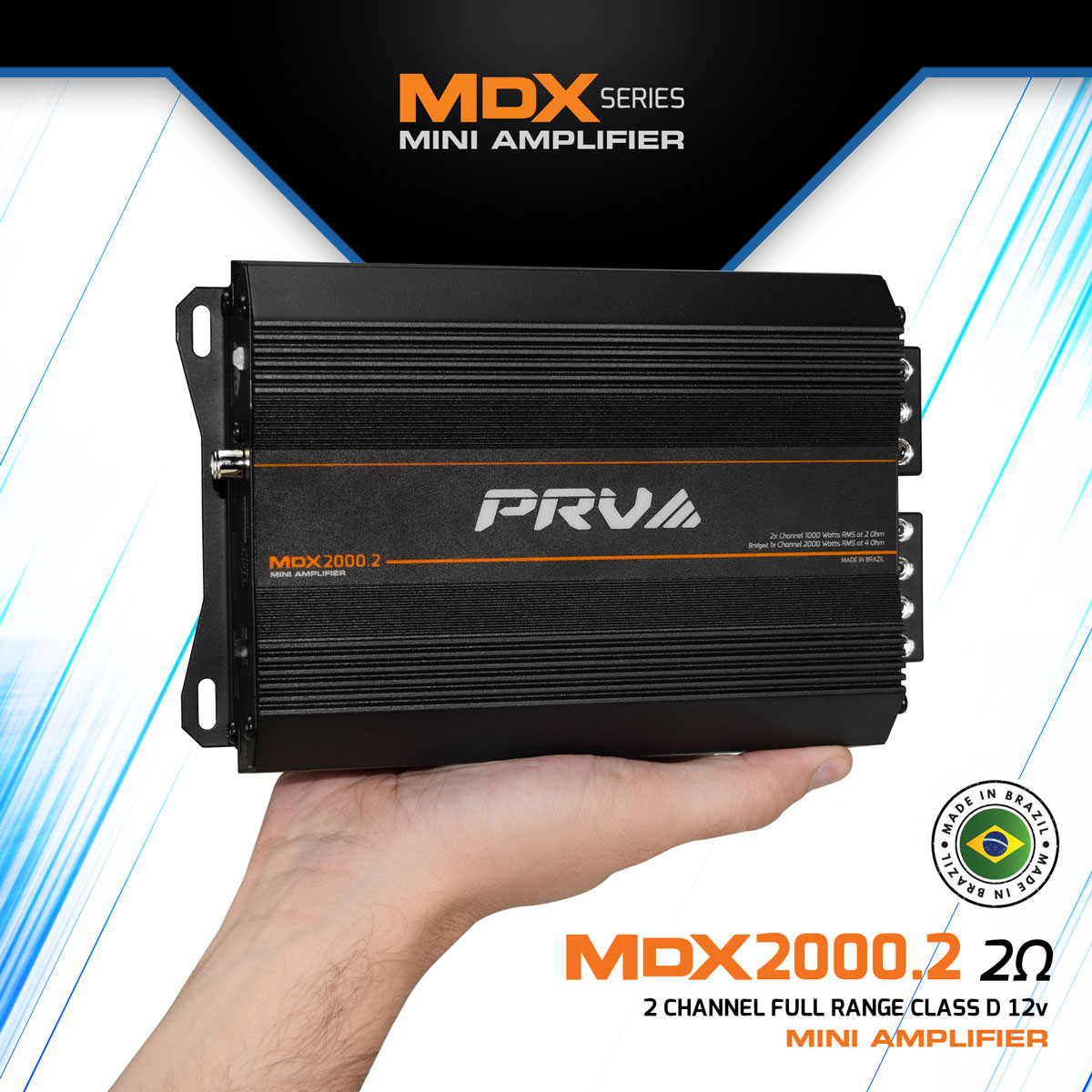 PRV Audio MDX2000.2 | 2-Channel Full Range Amplifier 2-Ohm